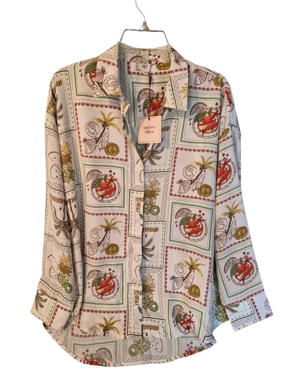 NWT Autres Filles butyon down shirt - S. G38